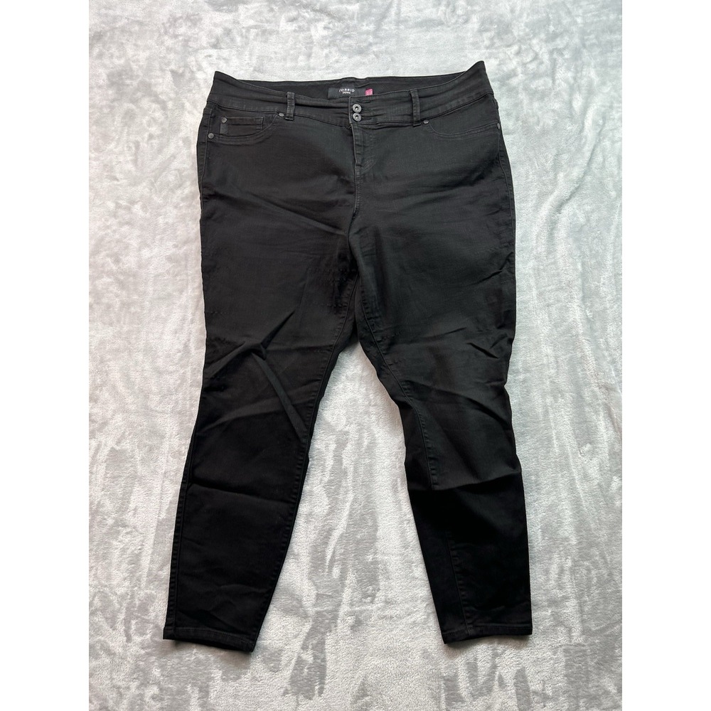 Torrid Denim Womens Plus Sz 22T Black Jeans Skinny Stretch High Rise Ladies Pant
